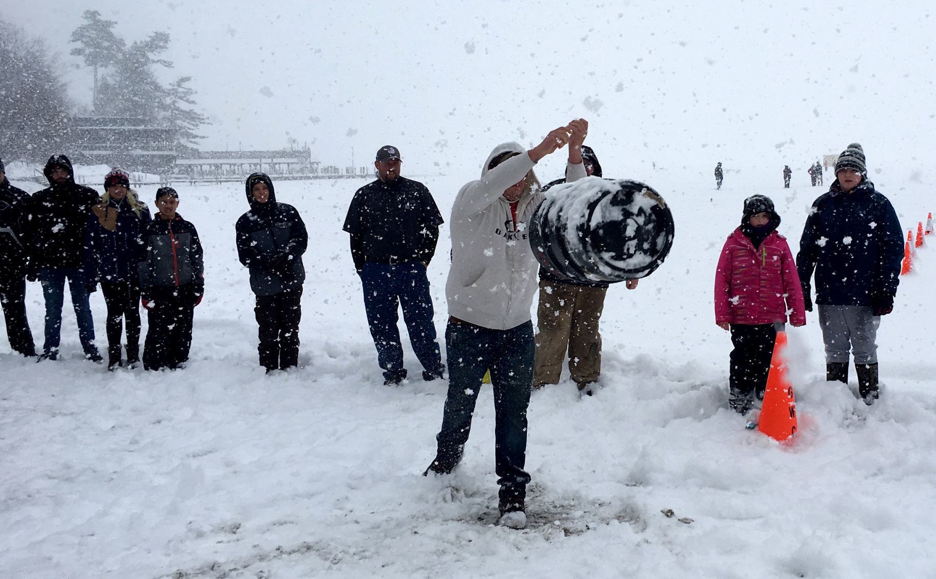Keg tossing